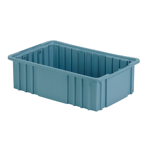 Contenant Divider Box, Poly&eacute;thyl&egrave;ne, 15,5" la x 9,9" p x 5" h, Bleu p&acirc;le Fastek