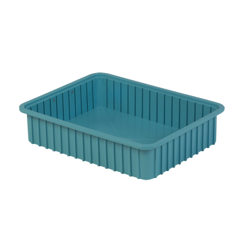 Contenants Divider Box, Poly&eacute;thyl&egrave;ne, 22,4" la x 17,4" p x 5" h, Bleu p&acirc;le Fastek