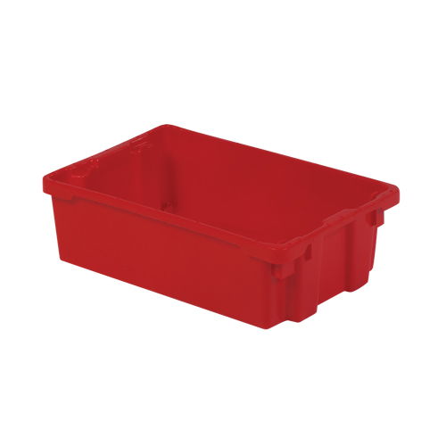Polylewton Stack-N-Nest&reg; Containers, 6.2" x 20.1" x 13", Red Fastek
