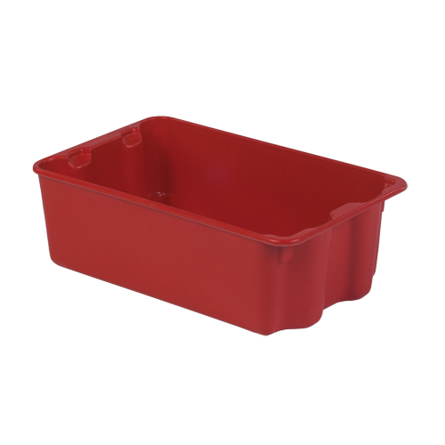 Polylewton Stack-N-Nest&reg; Containers, 7.9" x 24" x 14.1", Red Fastek