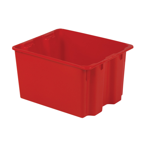 Polylewton Stack-N-Nest&reg; Containers, 12" x 21" x 17", Red Fastek