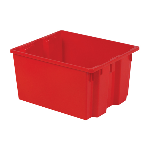 Polylewton Stack-N-Nest&reg; Containers, 13" x 24" x 20", Red Fastek