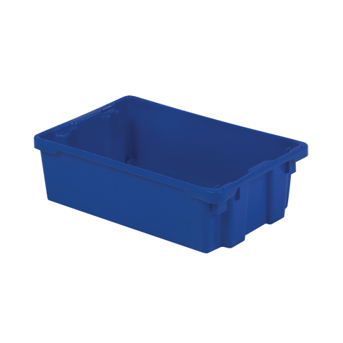 Polylewton Stack-N-Nest&reg; Containers, 6.2" x 20.1" x 13", Blue Fastek
