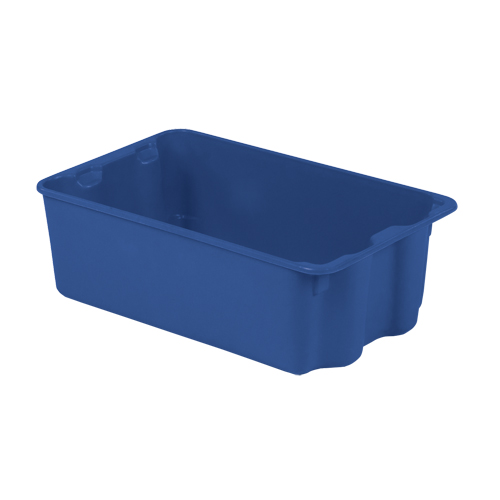 Polylewton Stack-N-Nest&reg; Containers, 7.9" x 24" x 14.1", Blue Fastek