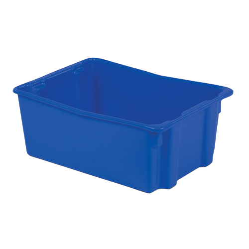 Polylewton Stack-N-Nest&reg; Containers, 10.5" x 26.1" x 18.7", Blue Fastek
