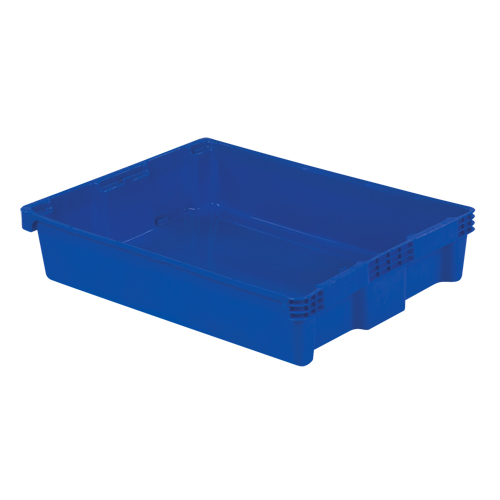Polylewton Stack-N-Nest&reg; Containers, 6.1" x 29.6" x 22.4", Blue Fastek