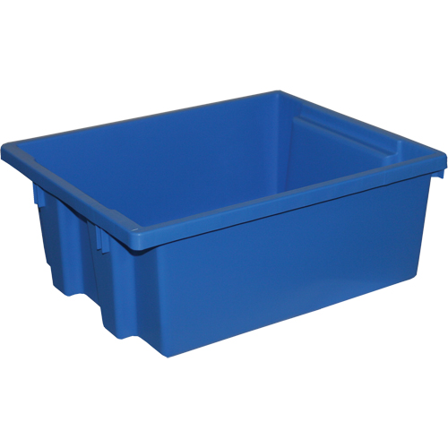Stack-N-Nest&reg; Storage Bins, 6" x 15.25" x 12.25", Blue Fastek