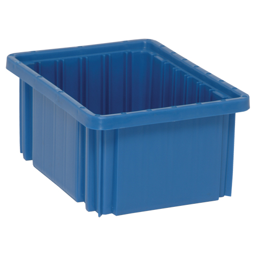 Contenants Divider Box, Plastique, 10,9" la x 8,3" p x 5" h, Bleu Fastek