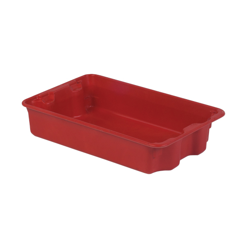 Stack-N-Nest&reg; Plexton Containers, 14.8" W x 24.3" D x 5.1" H, Red Fastek