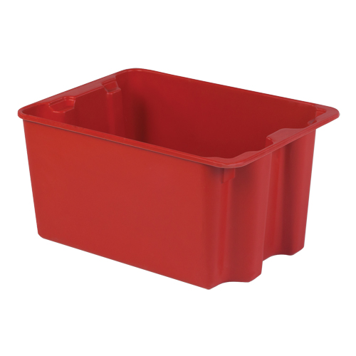 Contenants Stack-N-Nest de Plexton, 19,9" la x 27,5" p x 14" h, Rouge Fastek