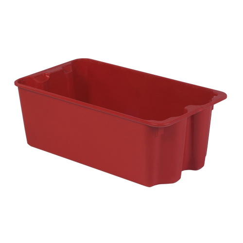 Contenants Stack-N-Nest de Plexton, 16,9" la x 30,6" p x 11,1" h, Rouge Fastek