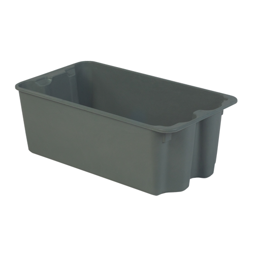 Stack-N-Nest&reg; Plexton Containers, 16.9" W x 30.6" D x 11.1" H, Grey Fastek