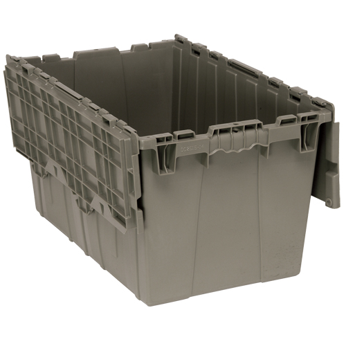 Attached-Top Distribution Container, 16-1/4" x 25-3/8" x 14-1/8", Grey Fastek