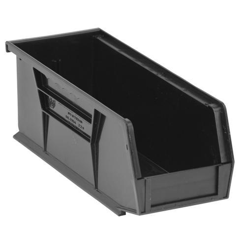 Ultra Stack & Hang Bin, 4-1/8" W x 4" H x 10-7/8" D, Black Fastek