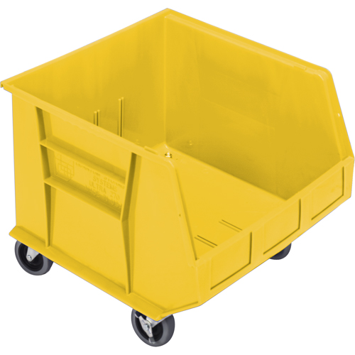 Mobile Bin, 14" H x 16-1/2" W x 18" D, 75 lbs. Capacity, Yellow Fastek