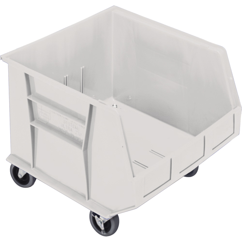 Mobile Bin, 14" H x 16-1/2" W x 18" D, 75 lbs. Capacity, Ivory Fastek