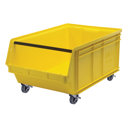 Mobile MAGNUM Bin, 14-7/8" H x 18-3/8" W x 29" D, 150 lbs. Capacity, Yellow Fastek