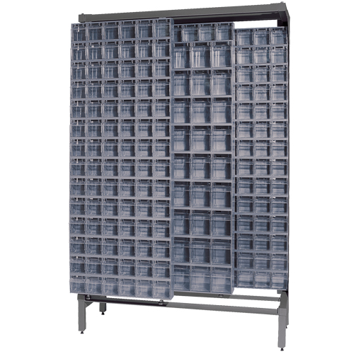 Free-Standing Tip-Out Bins Slider System, 48" W x 18" D x 77" H, 303 Drawers Fastek
