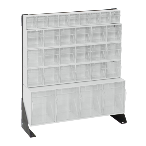 Tip-Out Bins Stand, 23-5/8" W x 8" D x 28" H, 31 Drawers Fastek