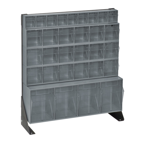 Tip-Out Bins Stand, 23-5/8" W x 8" D x 28" H, 31 Drawers Fastek