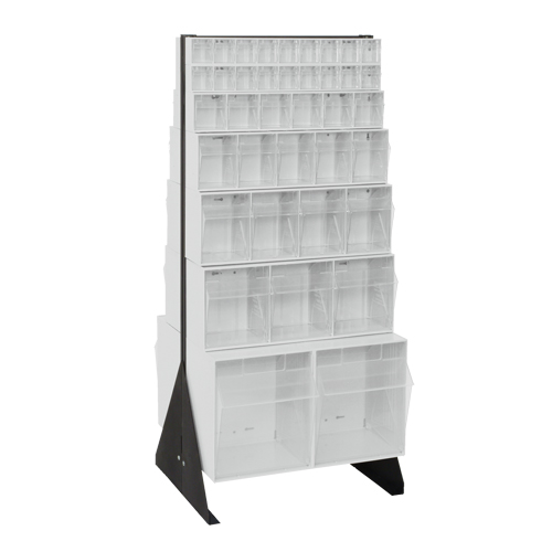 Tip-Out Bins Stand, 23-5/8" W x 16" D x 52" H, 76 Drawers Fastek