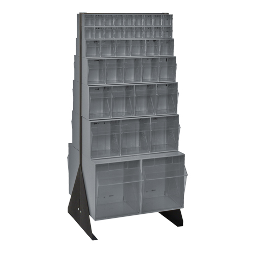 Tip-Out Bins Stand, 23-5/8" W x 16" D x 52" H, 76 Drawers Fastek