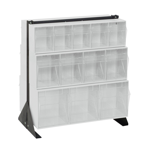 Tip-Out Bins Stand, 23-5/8" W x 16" D x 28" H, 24 Drawers Fastek