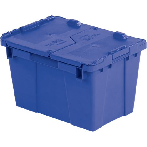 Flipak&reg; Polyethylene Plastic (PE) Distribution Containers, 15.2" x 10.9" x 9.7", Blue Fastek