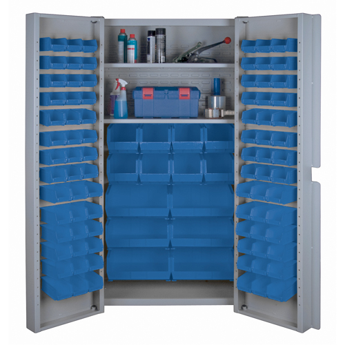 Deep Door Combination Cabinets, 38" W x 24" D x 72" H, Grey Fastek