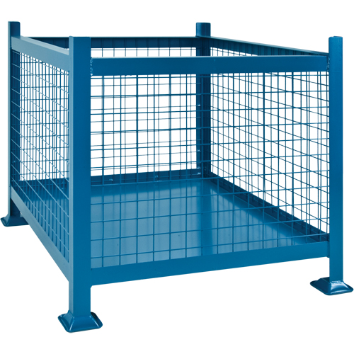 Bulk Stacking Containers, 34.5" W x 40.5" D x 30" H, 3000 lbs. Capacity Fastek