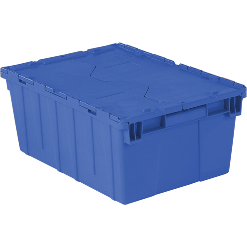 Flipak&reg; Polyethylene Plastic (PE) Distribution Containers, 21.9" x 15.2" x 9.3", Blue Fastek