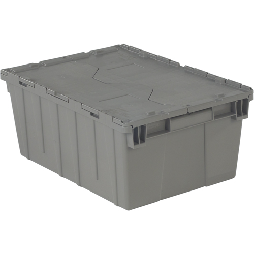 Contenants de distribution Flipak en plastique poly&eacute;thyl&egrave;ne (PE), 21,9" x 15,2" x 9,3", Gris Fastek