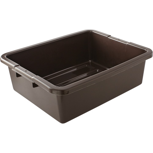 Contenant utilitaire sans compartiments, 7" ha x 21,5" p x 17" lo, Plastique, Brun Fastek