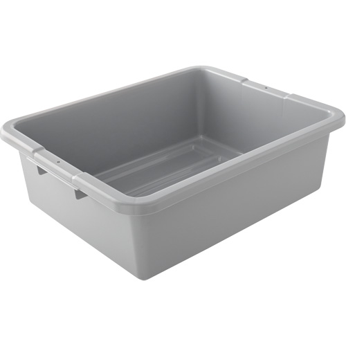 Contenant utilitaire sans compartiments, 7" ha x 21,5" p x 17" lo, Plastique, Gris Fastek
