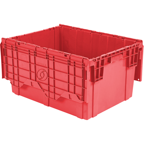 Flipak Polyethylene Plastic (PE) Distribution Containers, 27.9" x 20.9" x 15.2", Red Fastek