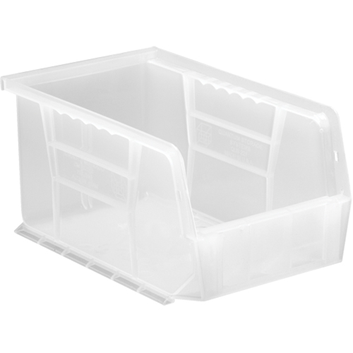 Clear-View Ultra Stack & Hang Bin, 6" W x 5" H x 9-1/4" D, Clear Fastek