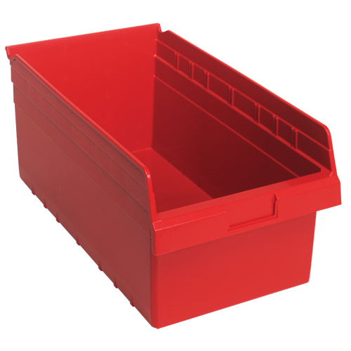 Bacs pour &eacute;tag&egrave;re Store-Max, 11-1/8" la x 8" H x 17-7/8" p, Rouge, Capacit&eacute; 56 lb Fastek