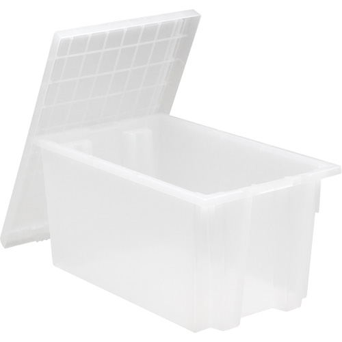 Heavy-Duty Stack & Nest Tote, 6" x 11" x 18", Clear Fastek