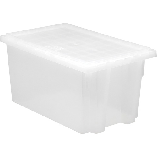 Heavy-Duty Stack & Nest Tote, 6" x 11" x 18", Clear Fastek