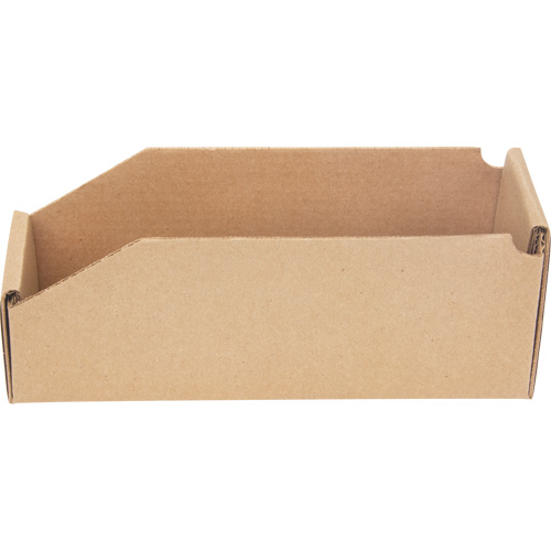 Deep Corrugated Parts Bins, 3-3/4" W x 11-1/4" D x 4-1/2" H, Beige Fastek