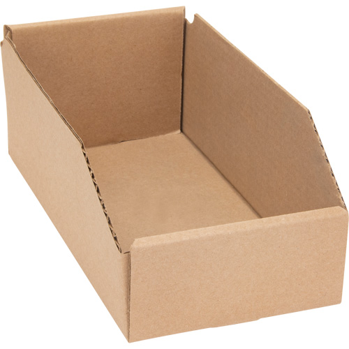 Boîtes profondes en carton ondul&eacute;, 5-3/4" la x 11-1/4" p x 4-1/2" h, Beige Fastek