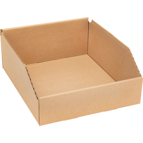 Boîtes profondes en carton ondul&eacute;, 9-3/4" la x 11-1/4" p x 4-1/2" h, Beige Fastek
