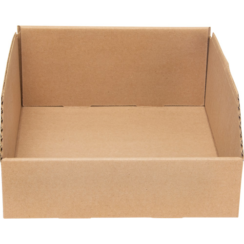 Boîtes profondes en carton ondul&eacute;, 9-3/4" la x 11-1/4" p x 4-1/2" h, Beige Fastek