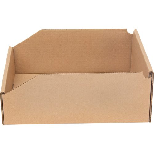 Boîtes profondes en carton ondul&eacute;, 9-3/4" la x 11-1/4" p x 4-1/2" h, Beige Fastek