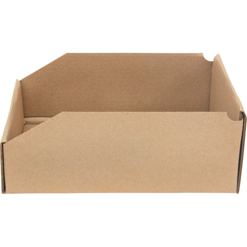 Deep Corrugated Parts Bins, 8-3/4" W x 11-1/4" D x 4-1/2" H, Beige Fastek