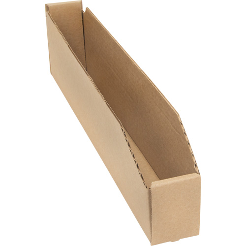 Boîtes profondes en carton ondul&eacute;, 2-7/8" la x 17-1/4" p x 4-1/2" h, Beige Fastek