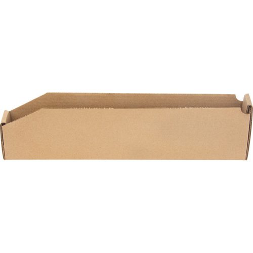 Boîtes profondes en carton ondul&eacute;, 2-7/8" la x 17-1/4" p x 4-1/2" h, Beige Fastek