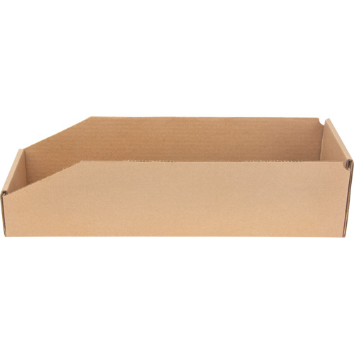 Boîtes profondes en carton ondul&eacute;, 5-3/4" la x 17-1/4" p x 4-1/2" h, Beige Fastek