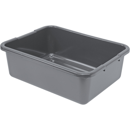 All-Purpose Ribbed-Bottom Storage Tub, 7" H x 15" D x 21" L, Plastic, Grey Fastek