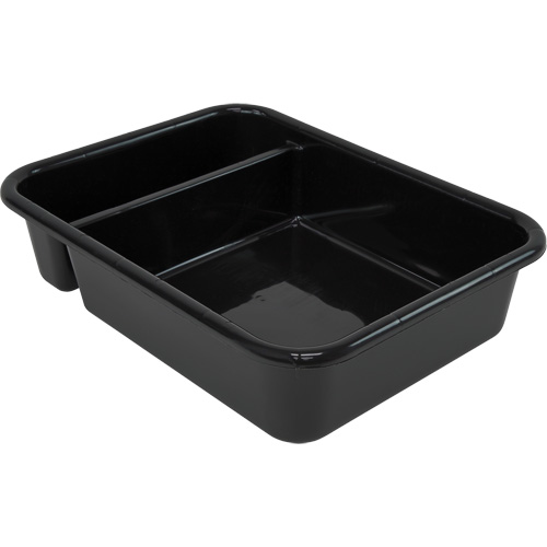 All-Purpose Compartmentalized Storage Tub, 7" H x 15" D x 20" L, Plastic, Black Fastek